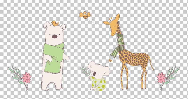 Friends Koala Giraffe PNG, Clipart, Animal Figurine, Cartoon, Flower, Friends, Giraffe Free PNG Download