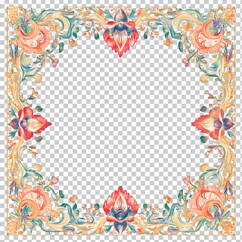 Wedding Decor - Decorative Floral Frame PNG