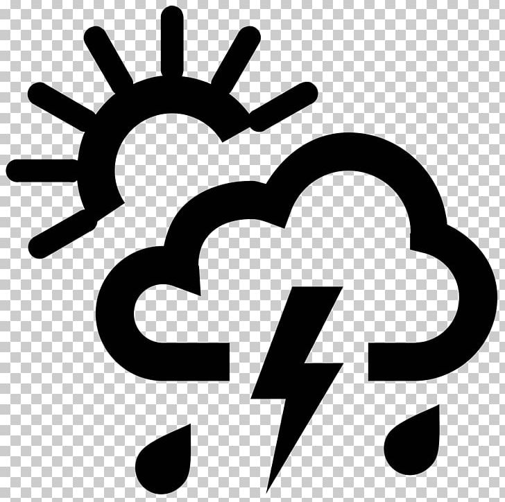 Computer Icons Thunderstorm PNG, Clipart, Area, Black And White, Brand, Circle, Cloud Free PNG Download