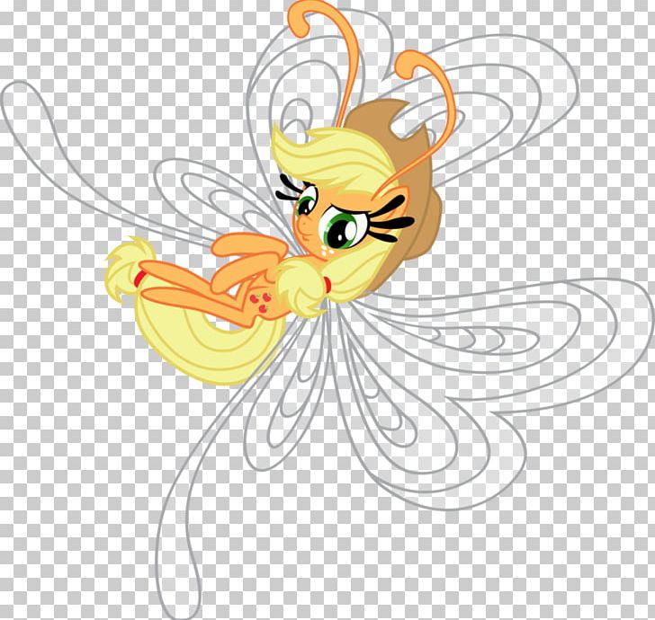 Applejack Fluttershy Pinkie Pie Butterfly Rainbow Dash PNG, Clipart, Cartoon, Deviantart, Equestria, Fictional Character, Flower Free PNG Download
