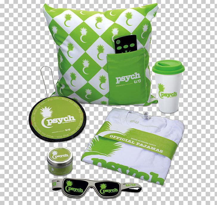 PSYCH Slumber Party Television Show USA Network PNG, Clipart, Brand, Creative, Gifts, Green, Marketing Free PNG Download