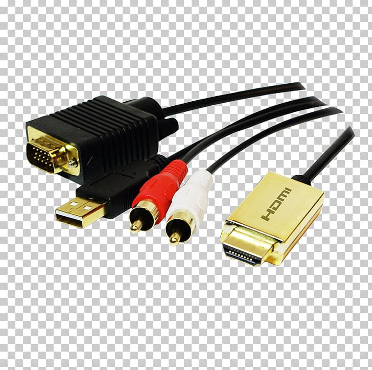 VGA Connector HDMI DisplayPort Audio Signal Electrical Cable PNG, Clipart, Adapter, Audio Converter, Audio Signal, Cable, Component Video Free PNG Download