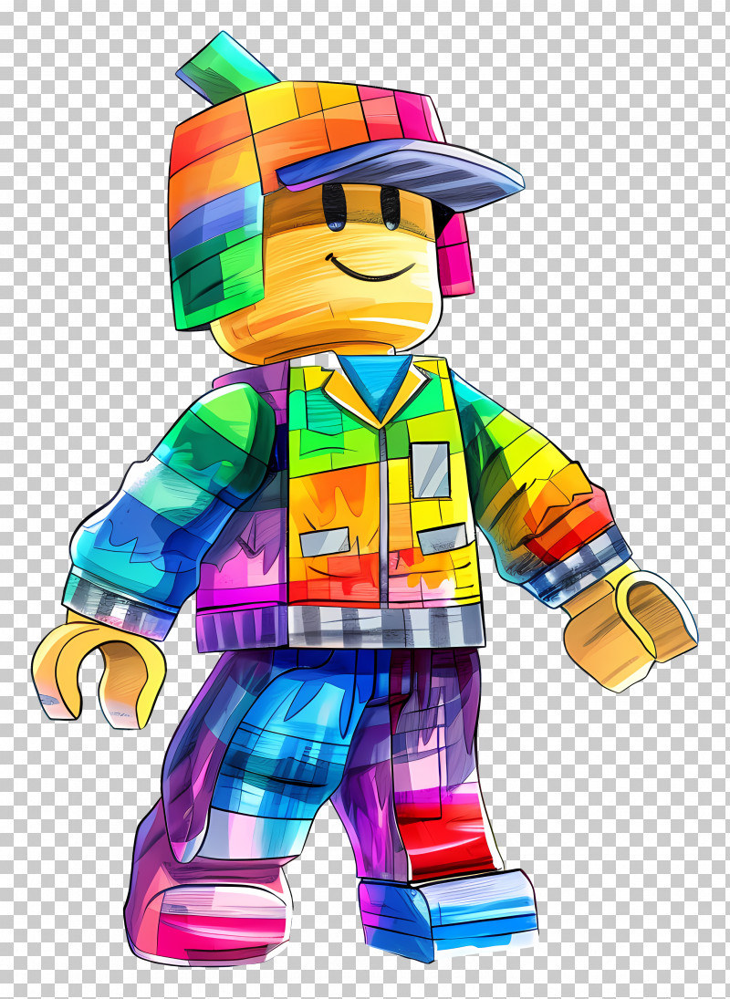 Roblox - Colorful Lego Figure In Rainbow Outfit PNG, Clipart, Building ...