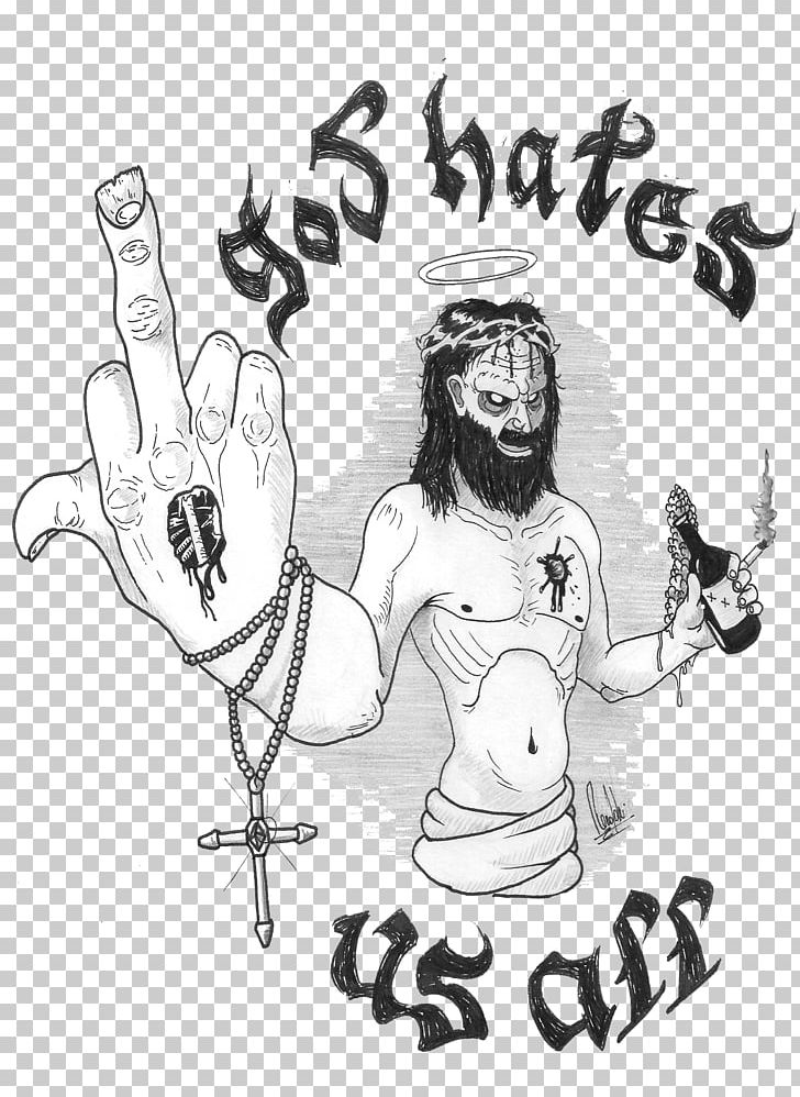 God Hates Us All Slayer Art Sketch PNG, Clipart, Arm, Art, Black And White, Calligraphy, Cartoon Free PNG Download