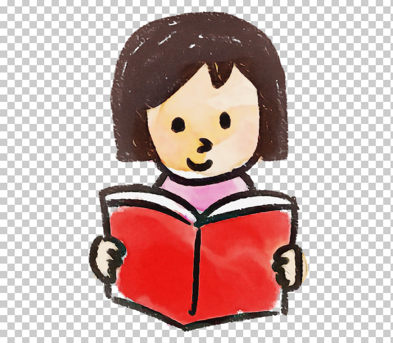 Cartoon Red Cheek Reading PNG, Clipart, Cartoon, Cheek, Reading, Red Free PNG Download