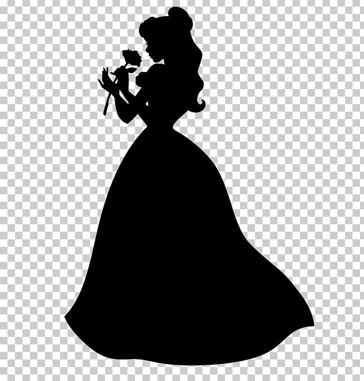 Belle Silhouette Photography Dress Beast PNG, Clipart, Animals, Beast, Beauty And The Beast, Belle, Black And White Free PNG Download