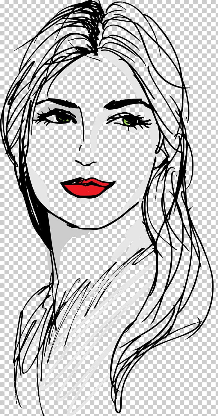 Drawing Woman Sketch PNG, Clipart, Beautiful Woman, Black, Eye, Face, Fashion Illustration Free PNG Download