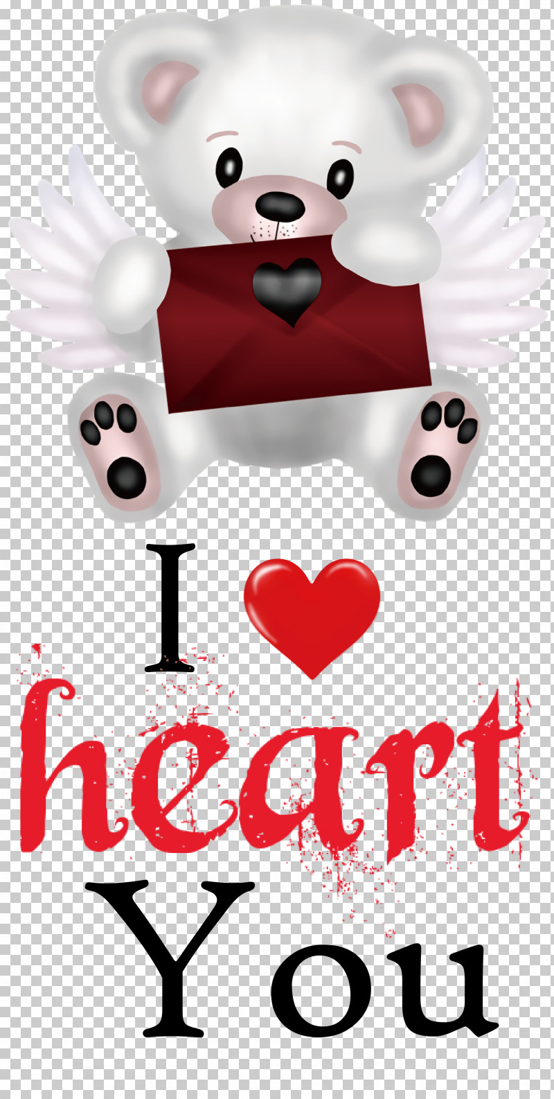 I Heart You Valentines Day Love PNG, Clipart, Bears, Biology, Cartoon, Character, Heart Free PNG Download