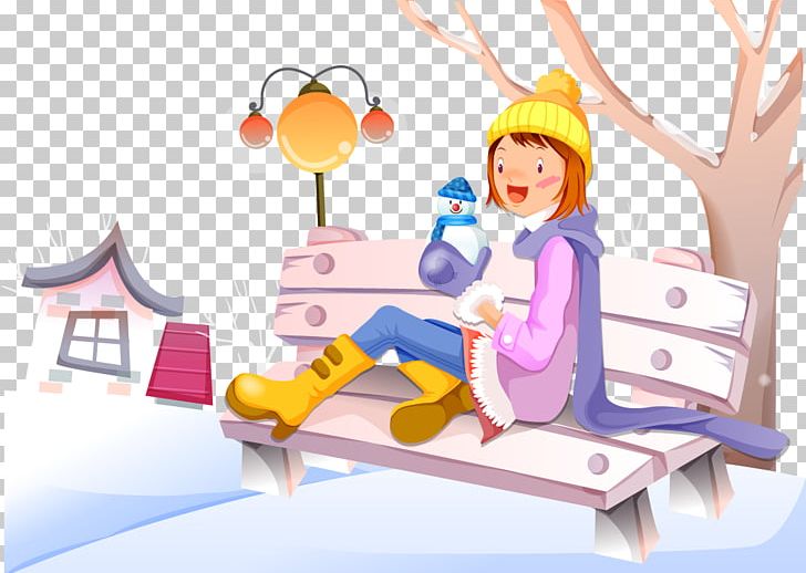 Christmas Cold Bench Illustration PNG, Clipart, Art, Baby Chair, Beach Chair, Bench, Cartoon Free PNG Download